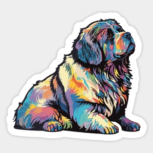 Newfoundland Dog Art Sticker